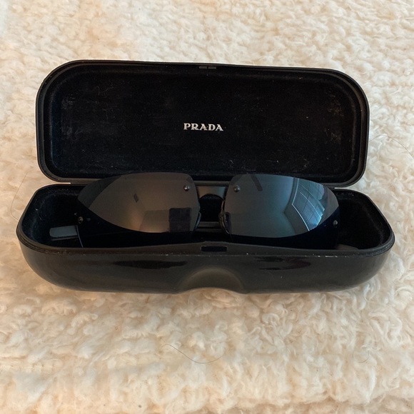 PRADA lightweight aviators in black, 0S, never worn